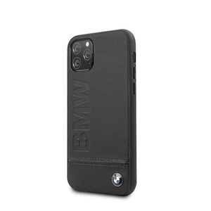 Apple, BMW - iPhone 11 Pro Echtleder Hard Case Hülle (BMHCN58LLSB) - Schwarz, 