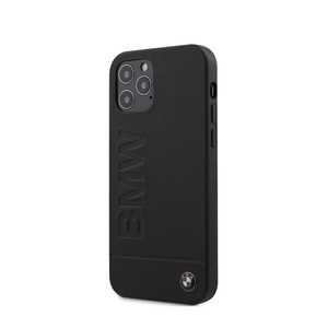Apple, BMW - iPhone 12 Pro Max Echtleder Hard Case Hülle (BMHCP12LSLLBK) - Schwarz, 
