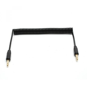 Acer,Amazon,Apple,Asus,Blackberry,CAT,Google,HTC,Huawei,Lenovo,LG,Microsoft,Motorola,Nokia,OnePlus,Oppo,Samsung,Sonstige,Sony,Wiko,Xiaomi, 3.5mm dehnbares Spiral Audio Klinken Stecker Kabel AUX-IN - Schwarz, 