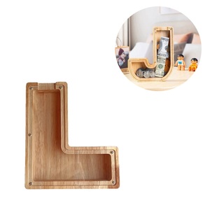 Sonstige Marke, Holz Letter Spardose Wiederverwendbares DIY Kässeli - Buchstabe L, 