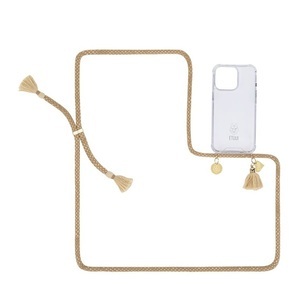Etuui, ETUUI - iPhone SE (2022/2020) / 8 / 7 / 6S / 6 Necklace Hybrid TPU Hülle Air Cushion Fallschutz + Handykette (CappuGold-78-SE) - Braun, 