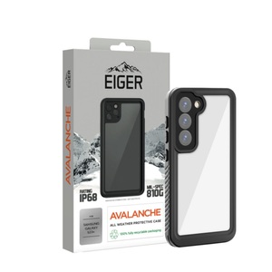 EIGER, Eiger - Samsung Galaxy S23+ Plus 5G Avalanche Case Wasserfeste Outdoor Schutz Hülle IP68 (EGCA00443) - Schwarz, Eiger Samsung Galaxy S23+ wasserdicht Outdoor-Cover Schwarz