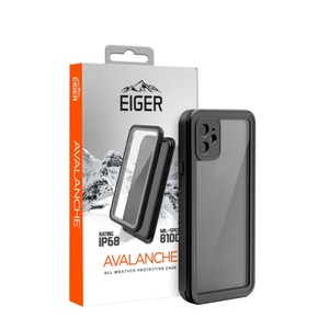 Apple, Eiger - iPhone 12 Avalanche Case Wasserfeste Outdoor Schutz Hülle IP68 (EGCA00265) - Schwarz, Eiger iPhone 12 Outdoor Cover 