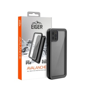 Apple, Eiger - iPhone 12 Pro Avalanche Case Wasserfeste Outdoor Schutz Hülle IP68 (EGCA00278) - Schwarz, Eiger iPhone 12 Pro Avalanche Cover Schwarz