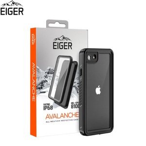 Apple, Eiger - iPhone SE (2020) / 8 / 7 / 6S Avalanche Case Wasserfeste Outdoor Schutz Hülle IP68 (EGCA00215) - Schwarz, EIGER - iPhone SE (2020) Outdoor Cover 