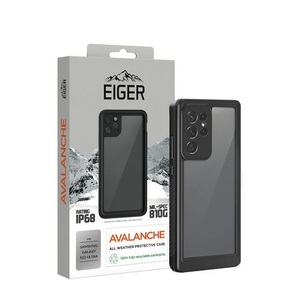 EIGER, Eiger - Samsung Galaxy S22 Ultra 5G Avalanche Case Wasserfeste Outdoor Schutz Hülle IP68 (EGCA00351) - Schwarz, 