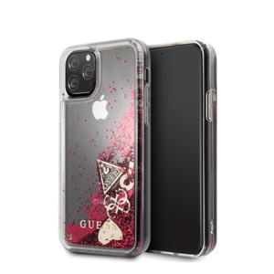 Guess, Guess Original Guess Hard Cover for Apple iPhone 11 Pro Raspberry Glitter..., 