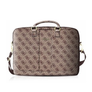 Guess, Guess - Torba 4G Uptown 16" Notebooktasche Schutzhülle MacBook / Laptop + Schulterriemen (GUCB154GB) - Braun