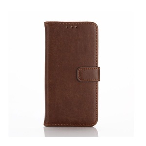 Samsung, Samsung Galaxy A3 (2017) Leder Tasche Hülle mit Kartenetui - Dunkelbraun, 