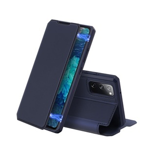 Samsung, Dux Ducis - Samsung Galaxy S20 FE / S20 FE 5G Magnet Flip Wallet Cover Leder Tasche - Dunkelblau, 