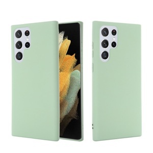 Sonstige Marke, Samsung Galaxy S22 Ultra 5G Silikon Case Hülle - Grün, 