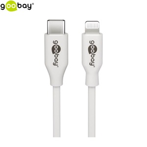 Goobay, Goobay Datenkabel/Ladekabel [1x Apple Lightning-Stecker - 1x USB-C™ Stecker] 1.0 m Weiß, goobay Lightning auf USB-C? Lade- und Synchronisationskabel, 1 m, unterstützt das Laden bis 87 W