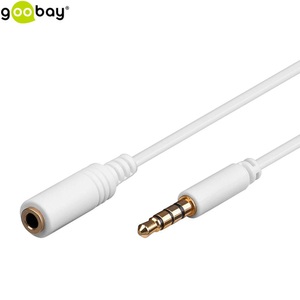 Acer,Amazon,Apple,Asus,Blackberry,Google,HTC,Huawei,LG,Microsoft,Motorola,Nokia,OnePlus,Samsung,Sonstige,Sony,Wiko, Goobay - Audio 3.5mm Klinken Stecker Stereo AUX Verlängerungskabel (200cm) - Weiss, 