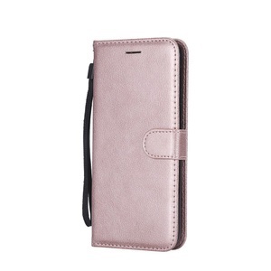 Huawei, Huawei Mate 20 Lite Leder Tasche Flip Cover mit Kartenfächer - Roségold, 