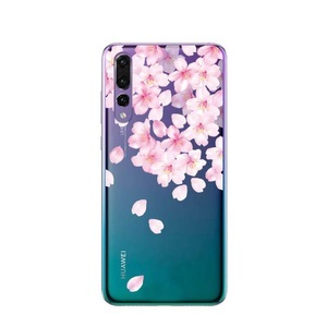 Huawei, Apfelkiste © - Huawei P20 Pro Gummi Case Hülle Ultra Thin Rosa Blüten - Transparent, 