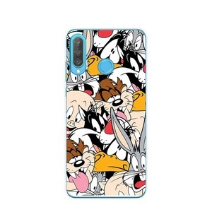 Huawei, Apfelkiste © - Huawei P30 Lite Gummi Case Hülle Ultra Thin Cartoon Tierfamilie, 