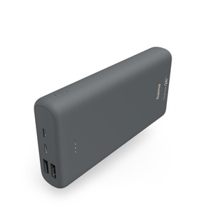 HAMA, Hama Supreme 24HD Powerbank 24000 mAh LiPo USB-A, USB-C® Dunkelgrau, HAMA Supreme 24HD - Powerbank (Grau)