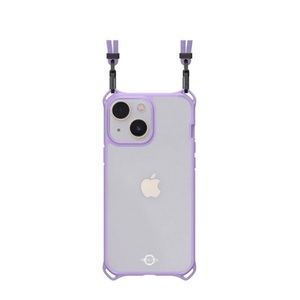 ITSKINS, ITSkins - iPhone 13 Hybrid Sling Antimikrobielle Necklace Schutz Hardcase Hülle (Fallschutz 3 Meter) - Lila / Transparent, 