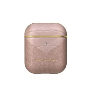 Apple, iDeal of Sweden - AirPods (1. & 2. Generation) Atelier Leder Tasche Schutzhülle Abdeckung (IDFAPC-202) - Rose Smoke Croco, 