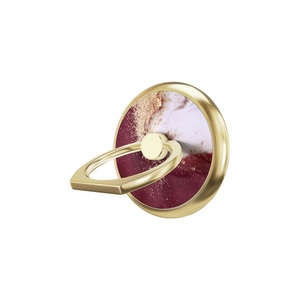 Acer,Apple,Asus,Blackberry,CAT,Google,HTC,Huawei,LG,Microsoft,Motorola,Nokia,OnePlus,Oppo,Samsung,Sony,Wiko,Xiaomi, Ideal of Sweden - Magnetische Finger Griff Ring Halterung 360 Grad für Smartphones + Magneteinlage (IDMRM-149) - Golden Burgundy Marble, 