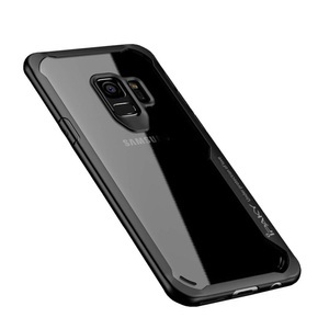 Samsung, IPAKY - Samsung Galaxy S9 Hybrid TPU Bumper Case Hülle Air Cushion Fallschutz - Schwarz / Transparent, 