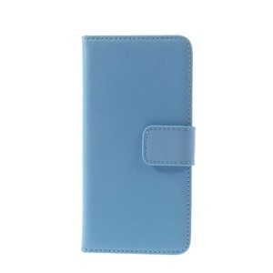 Apple, iPhone 6 / 6S Echtleder Tasche Flip Cover mit Karten Etui - Blau, 