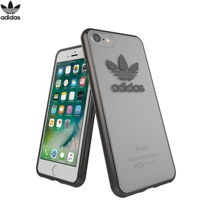 Apple, adidas Originals - iPhone 8 / iPhone 7 Slim Gummi Hülle (27679) - Transparent / Schwarz, 
