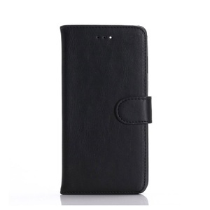 Apple, iPhone 8 Plus / 7 Plus Leder Tasche Flipcover Wallet mit Kartenfächern - Schwarz, 