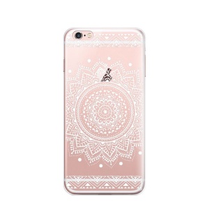 Apple, Apfelkiste © - iPhone 8 Plus / 7 Plus / 6S Plus / 6 Plus Gummi Case Hülle Ultra Thin Mandala - Transparent / Weiss, 