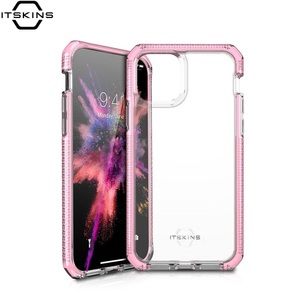 Apple, ITSkins - iPhone 11 Pro Supreme Clear Hardcase Hülle (Fallschutz 3 Meter) - Transparent / Rosa, 