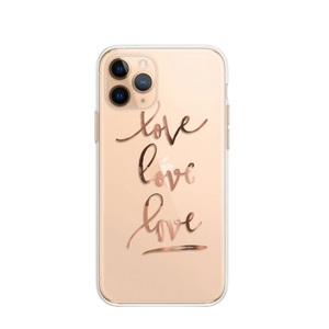 Apple, Apfelkiste © - iPhone 11 Pro Max Gummi Case Hülle Ultra Thin Love Love Love - Transparent, 