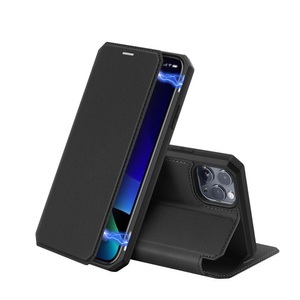 Apple, Dux Ducis - iPhone 11 Pro Max Magnet Flip Wallet Cover Leder Tasche - Schwarz, 