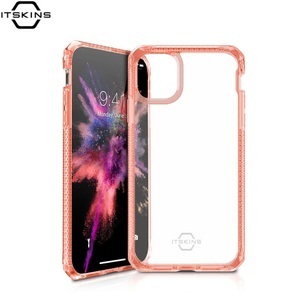 Apple, ITSkins - iPhone 11 Pro Max Hybrid Clear Schutz Hardcase Hülle (Fallschutz 2 Meter) - Transparent / Rot, 
