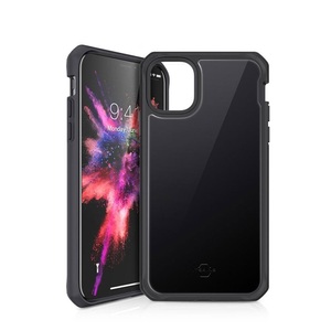 Apple, ITSkins - iPhone 11 Pro Max Hybrid Glass Schutz Hardcase Hülle (Fallschutz 2 Meter) - Schwarz, 