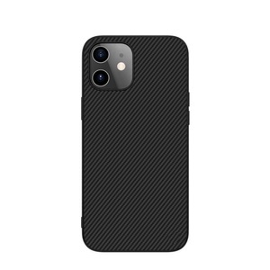 Apple, Nillkin - iPhone 12 Mini Hardcase Hülle Synthetic Fiber Carbon Look - Schwarz, 