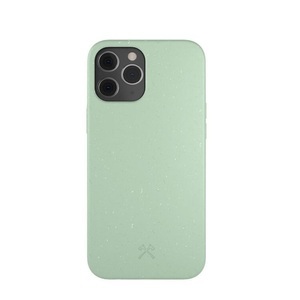 Apple, Woodcessories - iPhone 12 Pro Max BioCase Antimikrobielle Schutzhülle Vegan Biologisch Abbaubar - Mint Green, 