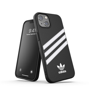 adidas Originals, adidas Originals - iPhone 13 Moulded Case Leder Hülle (47093) - Schwarz / Weiss, 