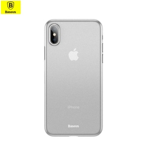 Apple, Baseus - iPhone Xs Max Ultra Thin Kunststoff Hülle Case Wing Series 0.45 mm - Transparent (Matt), 