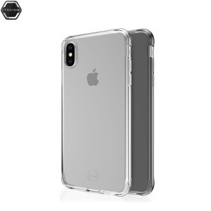 ITSKINS, 2er Set ITSkins iPhone Xs Max Nano Duo Schutz Hardcase Hülle (Fallschutz 1 Meter) 1x Transparent 1x Schwarz (APXP-2N1ZG-BKTR), ITSKINS Cover iP XM Nano SW/T ? Handyhülle/Handy Tasche