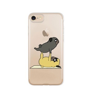 Apple, Apfelkiste © - iPhone SE (2020) / 8 / 7 Gummi Case Hülle Ultra Thin Yoga Dogs - Transparent, 