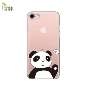 Apple, Apfelkiste © - iPhone 8 / 7 / 6S / 6 Gummi Case Hülle Ultra Thin Pandabär - Transparent, 