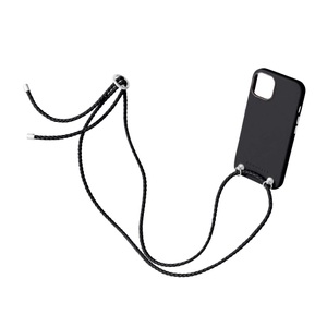 Sohotree, Sohotree - (140cm) iPhone 13 Pro Helios Necklace Handyhülle aus Veganem Apfelleder + Handykette - Schwarz, 