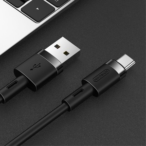 JoyRoom, Joyroom - (1.2m) 2.4A USB A auf USB C Kevlar® Schnellladekabel Silikon Datenkabel - Schwarz, 