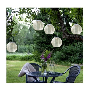 Best Season, LED-Solarleuchte Festival, Ø 25 cm, Star Trading - Solarleuchte FESTIVAL - beige - Kunststoff - 25/25/21 cm