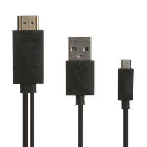 Asus,Google,HTC,Huawei,LG,Microsoft,Motorola,Nokia,Oppo,Samsung,Sonstige,Sony,Wiko,Xiaomi, MHL Micro USB auf HDMI 1080p Adapter Kabel für Smartphones - Schwarz, 