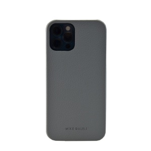 Apple, Mike Galeli - iPhone 12 / iPhone 12 Pro Echtleder Hülle Back Case (LENNYIP12_6.1-M03) - Grau, 