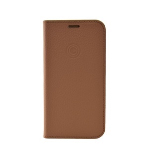 Apple, Mike Galeli - iPhone 12 Pro Max Echtleder Book Case Tasche Flip Cover Hand Made (MARCIP12_6.7-M14) - Beige, 