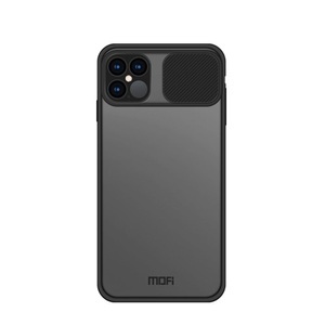 Apple, Mofi - iPhone 12 Pro Max Hybrid TPU Bumper Case Schutz Hülle mit Kameraschutz - Schwarz / Transparent, 