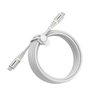 Apple,Asus,Blackberry,Google,HTC,Huawei,LG,Microsoft,Motorola,Nokia,OnePlus,Oppo,Samsung,Sony,Xiaomi, Otterbox - (3m / 60W) Premium Robustes USB C auf USB C Nylon Schnellladekabel Datenkabel Power Delivery (78-52682) - Cloud Sky White, USB 2.0 Kabel, USB-C Stecker > USB-C Stecker