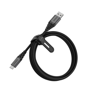 Apple,Asus,Blackberry,Google,HTC,Huawei,LG,Microsoft,Motorola,Nokia,OnePlus,Oppo,Samsung,Sony,Xiaomi, Otterbox - (2m / 3A) Premium Robustes USB auf USB C Nylon Schnellladekabel Datenkabel Power Delivery (78-52665) - Dark Ash Black, USB 2.0 Kabel, USB-A Stecker > USB-C Stecker